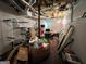 Unfinished basement with exposed ductwork, concrete flooring, and storage at 177 Villa Rosa Way, Temple, GA 30179