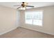 Bedroom featuring neutral walls, carpet floors, ceiling fan and a window at 3183 Jackson Creek Dr, Stockbridge, GA 30281