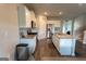 Contemporary kitchen with stainless steel appliances, granite countertops and an island with sink at 8045 Coleson Xing, Locust Grove, GA 30248