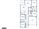 Detailed floor plan showcases the layout of this home's bedrooms, kitchen, and living spaces at 346 Friendship Oak Way, Hampton, GA 30228