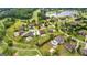 Aerial view of luxury homes overlooking a golf course, pond, and green landscaping in a serene community at 770 Tralee Dr, Fayetteville, GA 30215