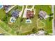 Aerial view of a home with a pool and an expansive yard at 770 Tralee Dr, Fayetteville, GA 30215