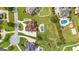 Aerial view of the home, pool, and neighborhood, showcasing its prime location and surrounding community at 770 Tralee Dr, Fayetteville, GA 30215