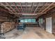 Barn with golf cart, woodworking equipment, and wood storage with high ceilings at 877 Honey Creek Rd, Mcdonough, GA 30252