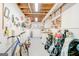 Spacious basement with workbench, pegboard, and ample storage for tools and equipment at 8575 Haven Wood Trl, Roswell, GA 30076