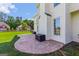 Backyard features a patterned patio, lush lawn, and well-kept landscaping at 1120 Twin Bridge Ln, Peachtree City, GA 30269