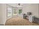 Bright office space with multiple windows and built-in desk, offering plenty of natural light at 1120 Twin Bridge Ln, Peachtree City, GA 30269