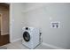 Convenient laundry room equipped with modern appliances and shelving, offering practicality and organization at 137 River Birch Dr, Carrollton, GA 30116