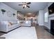 Spacious living room with hardwood floors and an open layout at 137 River Birch Dr, Carrollton, GA 30116