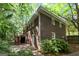 A brick home featuring a wooden deck and a lush green backyard at 1749 Creat Se Trl, Smyrna, GA 30080