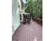 A well-maintained back deck provides ample space to enjoy a lush backyard at 4710 Kinsmon Pl, Marietta, GA 30062