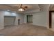 Finished basement featuring neutral paint, carpeted floors, recessed lighting, and an open floorplan at 135 Magnolia Dr, Oxford, GA 30054