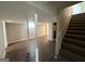 Spacious basement with new laminate flooring and staircase at 1814 Mary Lou Se Ln, Atlanta, GA 30316