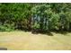Exterior backyard view with large treelined yard at 4511 Ravenwood Pl # 70, Union City, GA 30291