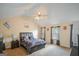 Spacious bedroom with vaulted ceiling, carpeted floors, and ensuite bathroom access at 4511 Ravenwood Pl # 70, Union City, GA 30291