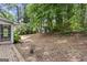 Spacious backyard with mature trees, a playhouse and room for outdoor activities at 1680 Huntington Dr, Marietta, GA 30066