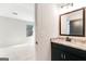 Bathroom with granite countertop and a bedroom view at 980 Temple Draketown Rd, Temple, GA 30179