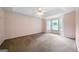 Spacious main bedroom featuring a trey ceiling, plush carpeting, and bright windows at 142 Pebblebrook Way, Temple, GA 30179