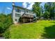 Expansive backyard with a deck, swing set, and slide offers ample space for outdoor activities and play at 1130 S Rudder Rd, Cumming, GA 30041
