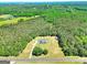 Aerial view of property with two story home on a large lot surrounded by green space at 1621 Dixie Rd, Covington, GA 30014