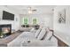 Cozy living room with a fireplace, plush seating, and natural light streaming through the windows at 715 Colvin Dr, Locust Grove, GA 30248