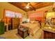 Bedroom with wooden ceiling, furnishings, and natural light from two windows at 3449 Archwood Dr, Doraville, GA 30340