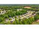 Aerial view of a suburban neighborhood surrounded by lush greenery, showcasing the layout and landscaping at 416 Clarion Dr, Carrollton, GA 30116