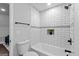 Contemporary bathroom featuring subway tile, modern fixtures, and a sleek design, creating a refreshing space at 985 Columbia Dr, Decatur, GA 30030