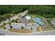 Aerial view of the community center, pool and tennis courts at 100 Maple Leaf Rd, Sharpsburg, GA 30277