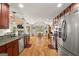 Spacious kitchen seamlessly connects to the living area and dining room at 207 Brookstone Dr, Carrollton, GA 30116