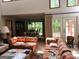 Bright living room with large windows, access to the deck, and comfortable seating at 363 Weatherstone Ln, Marietta, GA 30068