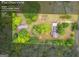 Aerial view of property showcasing a large lot size of 1.88 acres with approximate lot lines outlined at 74 Price W Dr, Locust Grove, GA 30248
