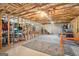 Unfinished basement featuring exposed ceiling, wooden framing, and ample storage potential at 1010 Capella Creek Way, Grayson, GA 30017