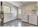 Functional laundry room with a washer, dryer, and storage space for efficient household tasks at 203 Brannan Rd, Mcdonough, GA 30253