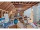 Unfinished attic space with exposed beams at 9274 Betony Wood Trl, Jonesboro, GA 30236
