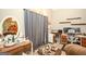 Office space featuring makeup vanity and grey curtains over arched window at 208 Summer Chase, Carrollton, GA 30116