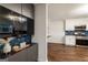 Modern kitchen featuring sleek cabinetry and stainless steel appliances, complementing the stylish interior design at 1875 Bernice Dr, Cumming, GA 30041