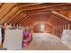Unfinished attic space with exposed rafters, subfloor and insulation, offering great potential at 3499 S Ola Rd, Locust Grove, GA 30248