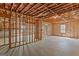 Exposed ceiling and wooden framing creating a raw space perfect for renovation and customization at 3499 S Ola Rd, Locust Grove, GA 30248