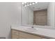 Bathroom with a single vanity and shower at 3499 S Ola Rd, Locust Grove, GA 30248