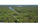 Scenic aerial view of the expansive wooded property with views of the nearby lake at 2058 Sewanee Ct, Villa Rica, GA 30180