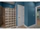Bathroom featuring a glass-blocked shower stall and a doorway at 2058 Sewanee Ct, Villa Rica, GA 30180