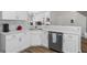 Kitchen showcasing stainless steel dishwasher and sink with white cabinetry at 11255 Wittenridge Dr, Alpharetta, GA 30022