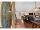 Welcoming foyer with hardwood floors and beautiful view of the living spaces at 480 Holly Hills Ln, Mcdonough, GA 30252