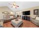 Cozy living area with a vaulted ceiling and an open concept design at 480 Holly Hills Ln, Mcdonough, GA 30252