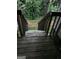 Back porch wooden steps leading to the backyard at 10937 Southwood Dr, Hampton, GA 30228