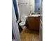Bathroom with toilet, vanity and tile floors at 10937 Southwood Dr, Hampton, GA 30228