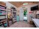 Well-organized craft shed with shelving and natural light at 527 W Church St, Villa Rica, GA 30180