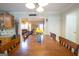 Dining room with wood table and chairs at 411 Hampton Rd, Fayetteville, GA 30215