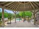 View from inside the gazebo looking out to the beautiful pool area at 1212 Lee Whatley Dr, Lithonia, GA 30058